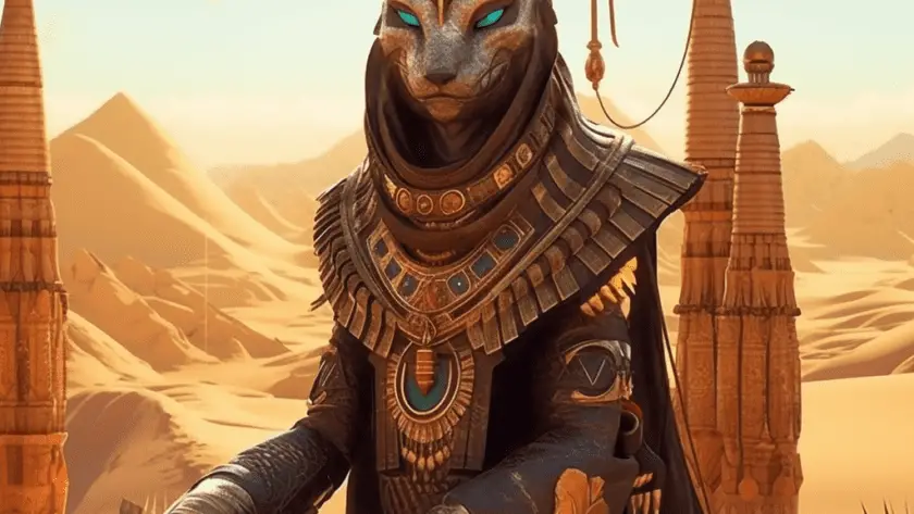 Représentation du dieu égyptien Am-Heh - AI generated