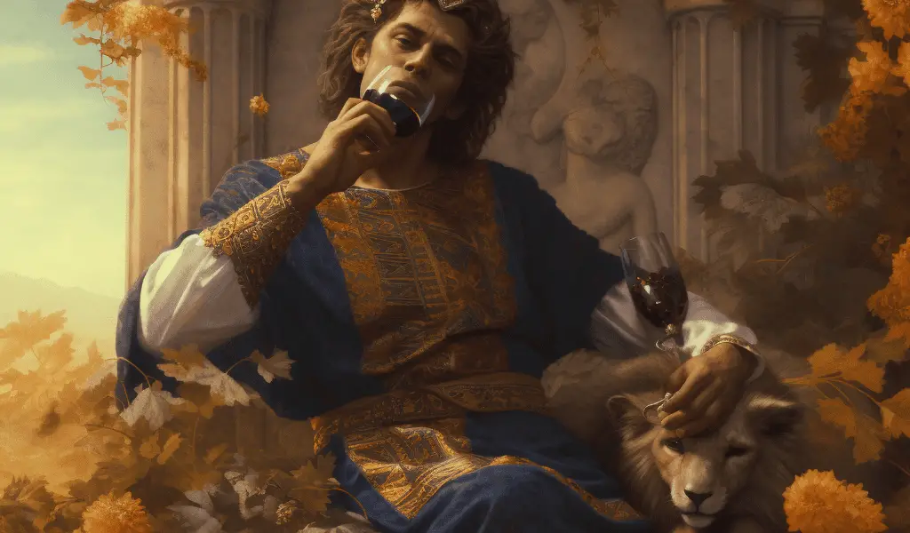 Représentation du dieu grec Dionysos - AI generated