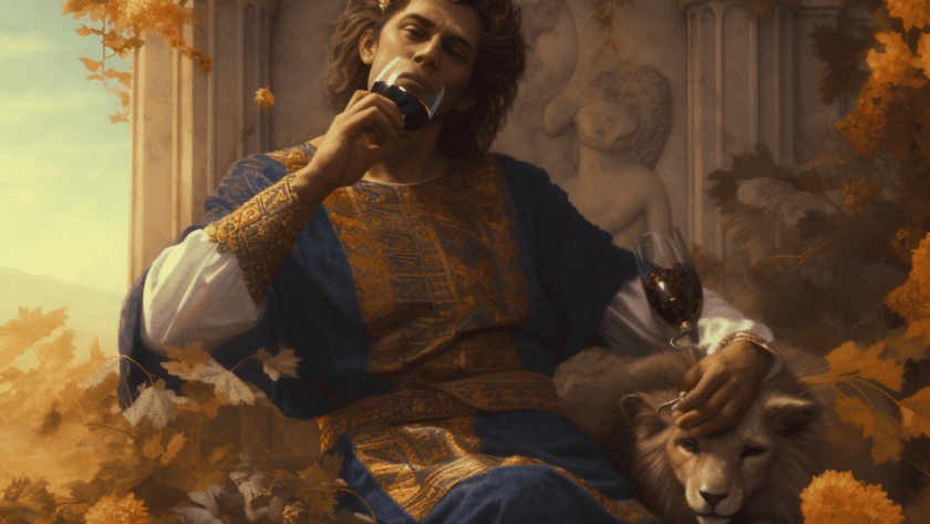 Représentation du dieu grec Dionysos - AI generated
