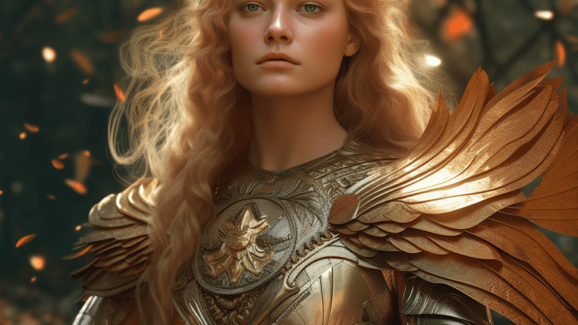 Représentation de la déesse nordique Freyja - AI generated