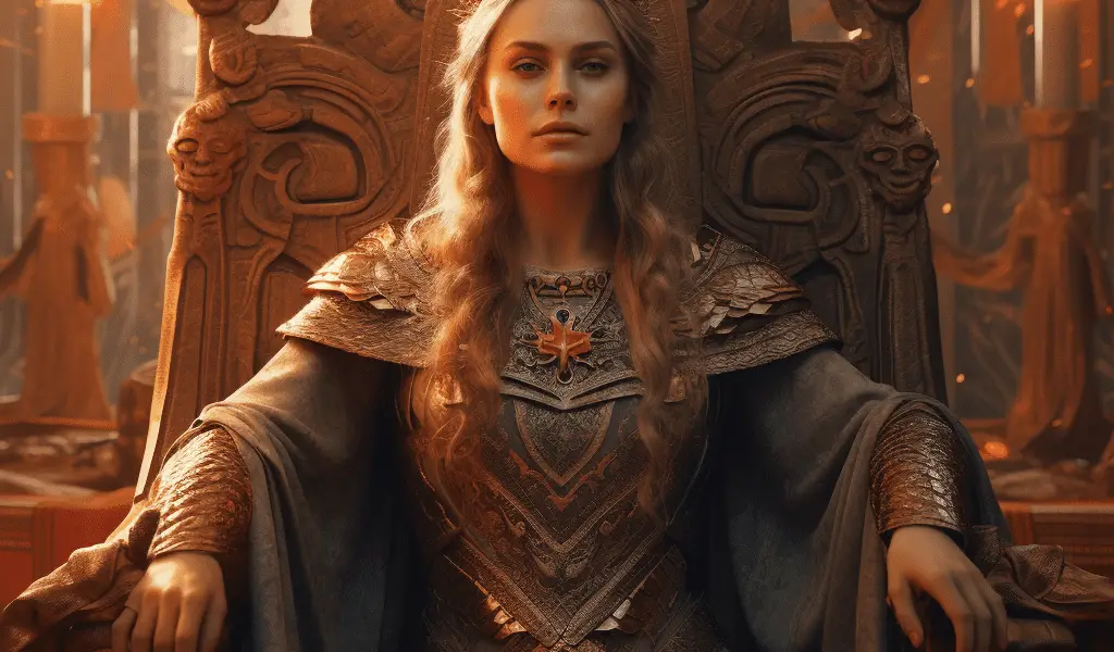 Représentation de la déesse nordique Frigg - AI generated