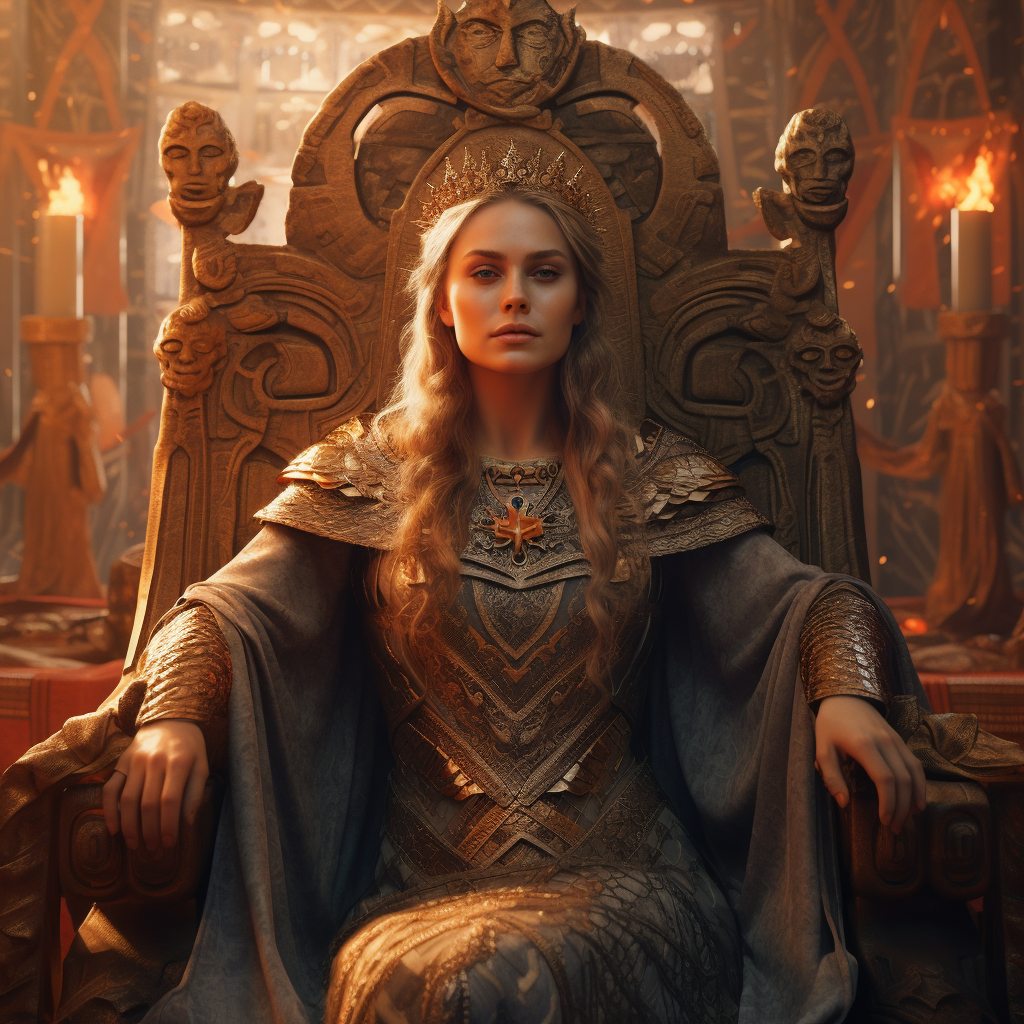 Représentation de la déesse nordique Frigg