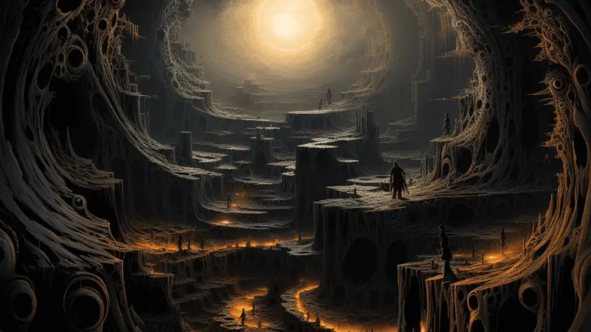 Représentation de la divinité grecque Chaos - AI generated