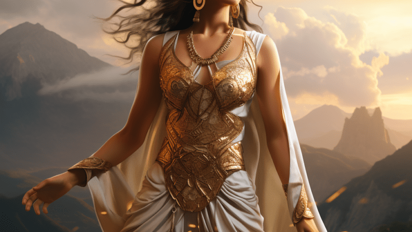 Représentation de Asia, titan de la mythologie grecque - AI generated