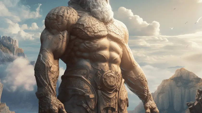 Représentation d'Atlas, titan de la mythologie grecque - AI generated