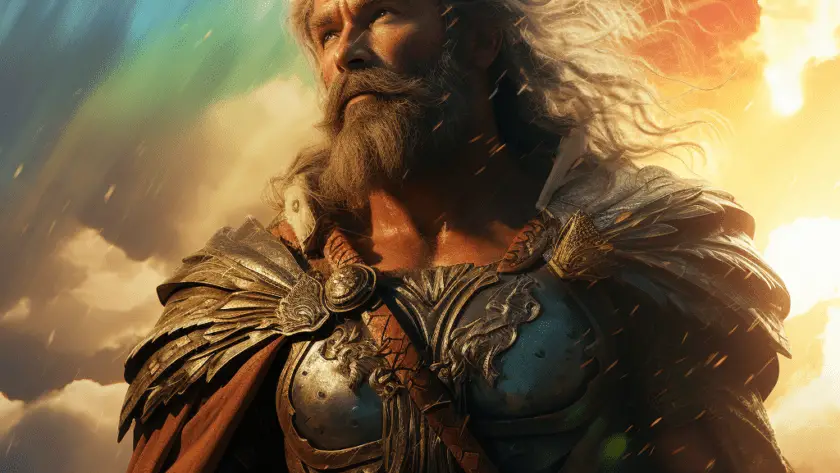 Représentation du dieu nordique Heimdall - AI generated