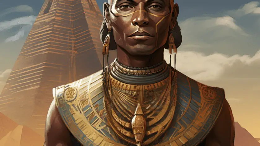 Représentation d'Imhotep, divinité de la mythologie égyptienne - AI generated