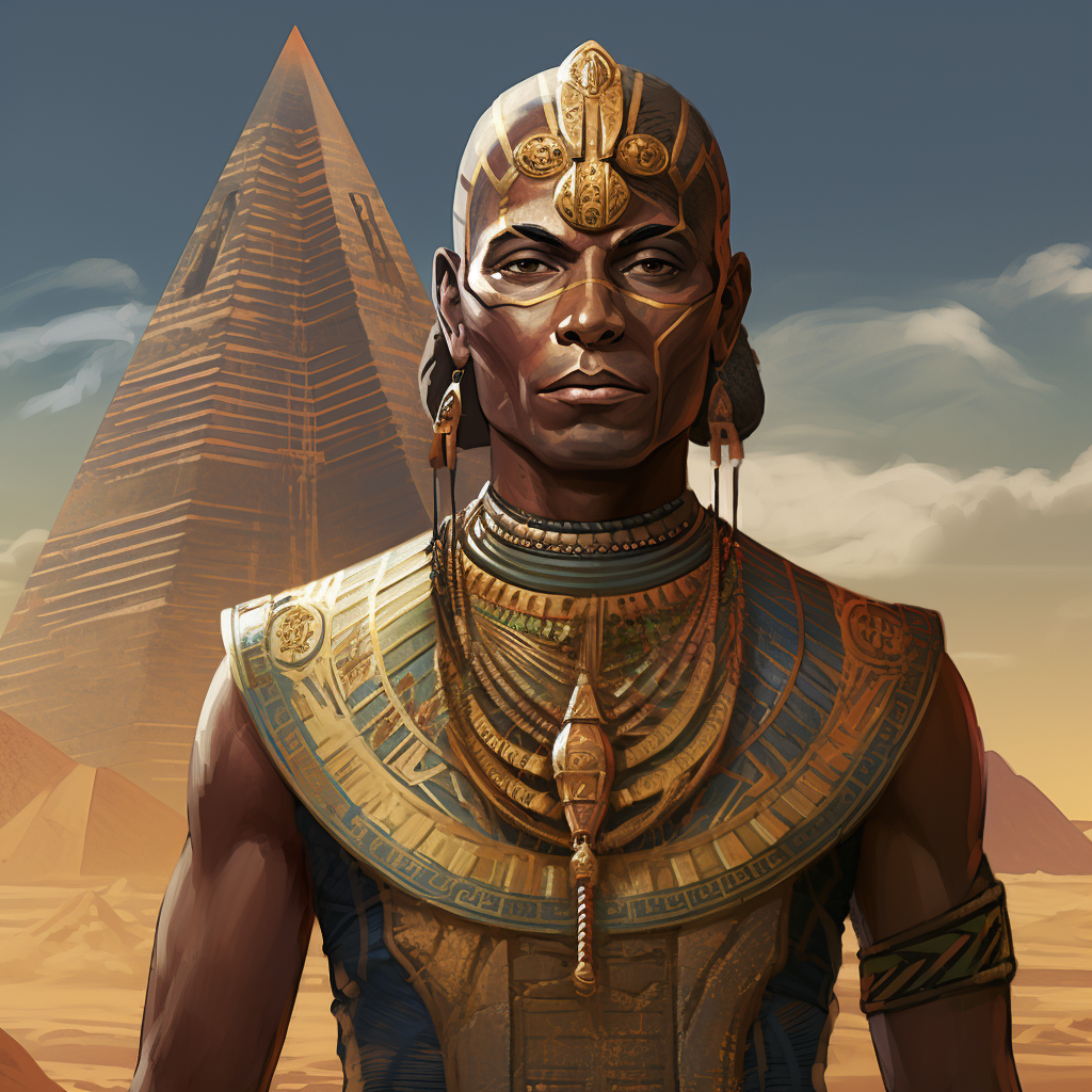 Représentation d'Imhotep, divinité de la mythologie égyptienne - AI generated