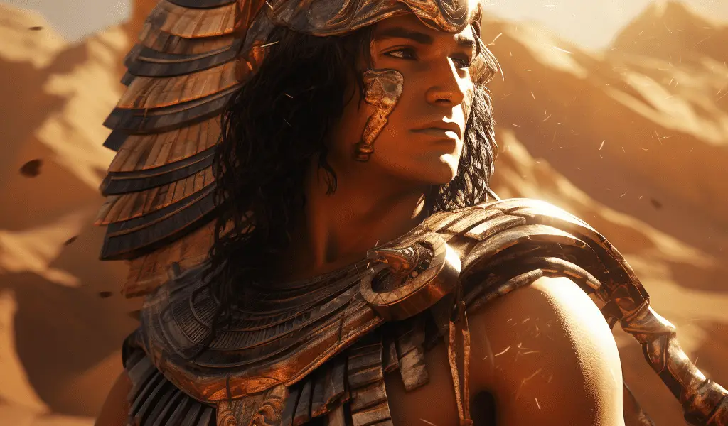 Représentation de Montou, divinité de la mythologie égyptienne - AI generated