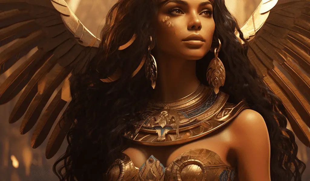 Représentation de Nephtys, divinité de la mythologie égyptienne - AI generated