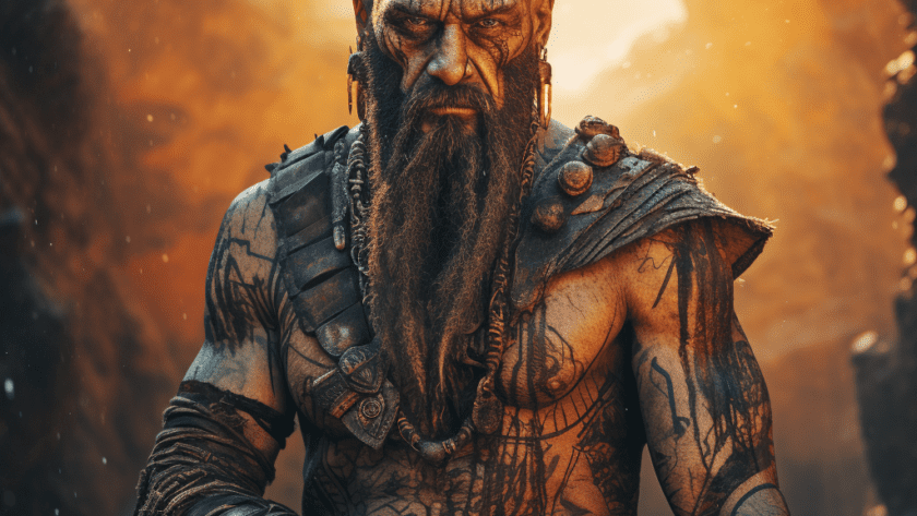 Représentation de Nergal, divinité de la mythologie mésopotamienne - AI generated