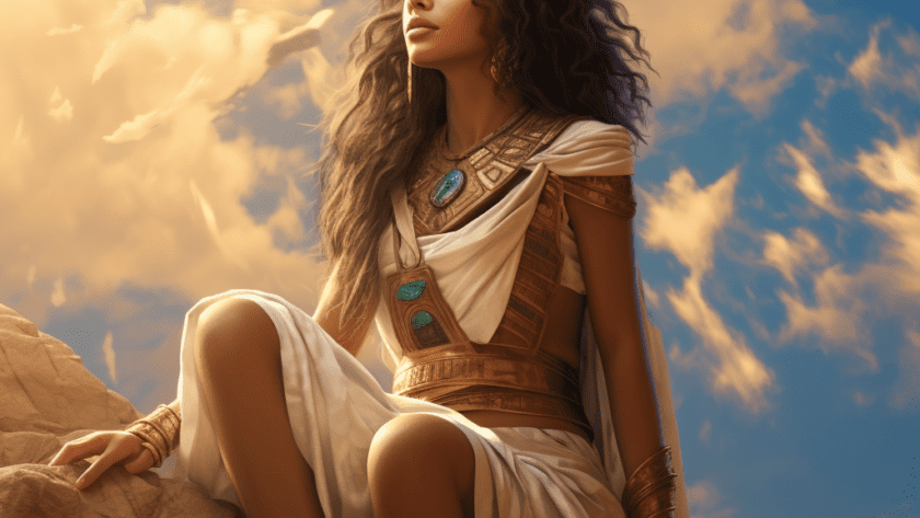 Représentation de Nidaba, divinité de la mythologie mésopotamienne - AI generated
