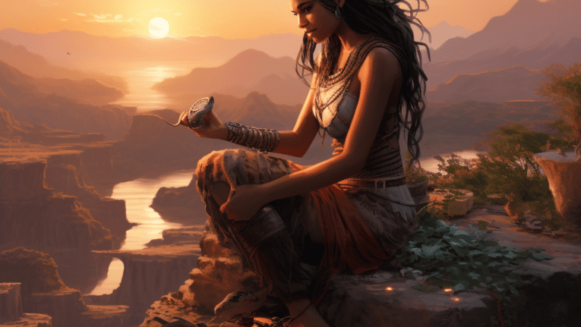 Représentation de Nintu, divinité de la mythologie mésopotamienne - AI generated