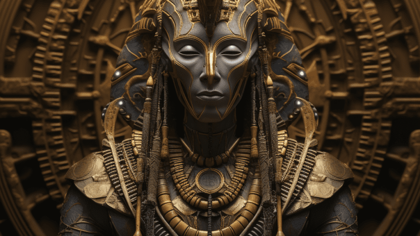 Représentation de Ptah, divinité de la mythologie égyptienne - AI generated