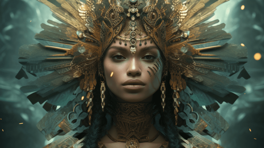 Représentation de Sarpanitu, divinité de la mythologie mésopotamienne - AI generated