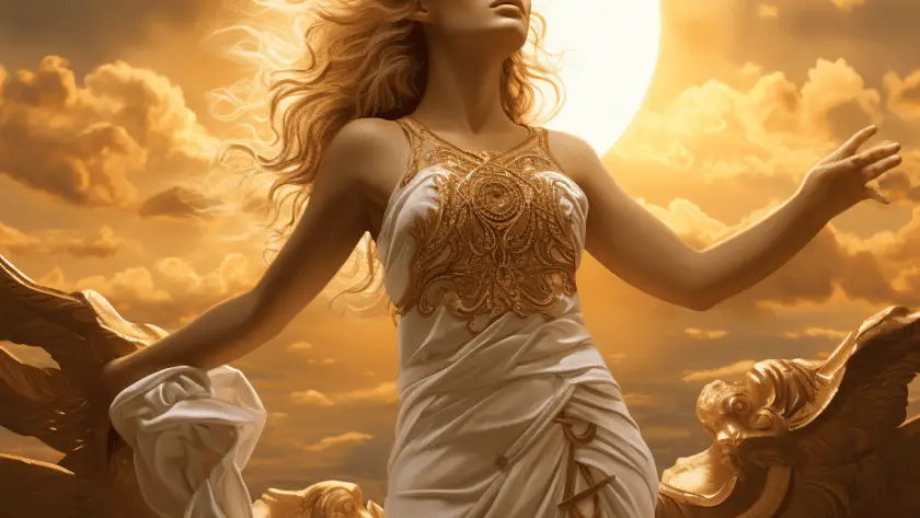 Représentation de Théia, titanide de la mythologie grecque - AI generated