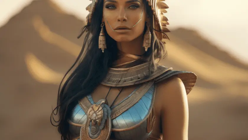 Représentation d'Hathor, déesse égyptienne - AI generated