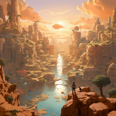 Représentation des dieux Igigi, dieux de la mythologie mésopotamienne - AI generated