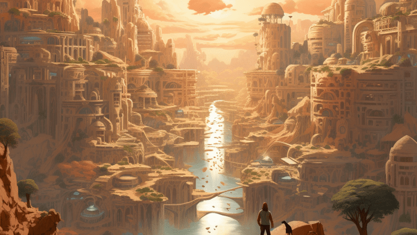 Représentation des dieux Igigi, dieux de la mythologie mésopotamienne - AI generated