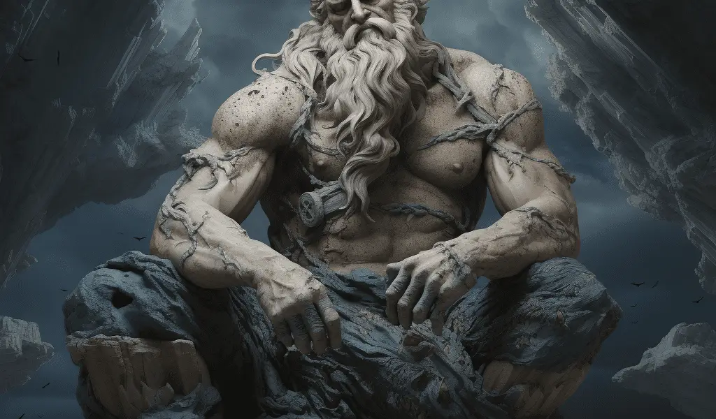 Représentation d'Érèbe, dieu de la mythologie grecque - AI generated