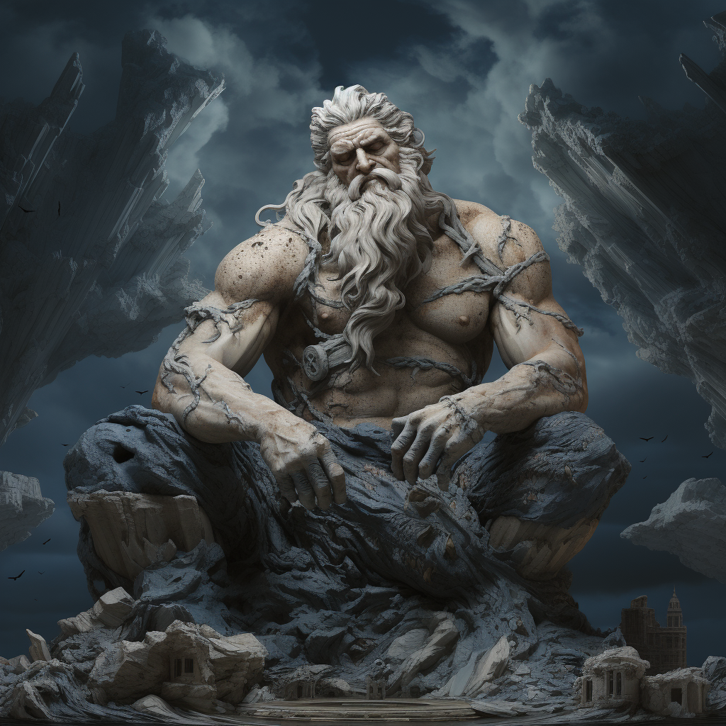 Représentation d'Érèbe, dieu de la mythologie grecque - AI generated