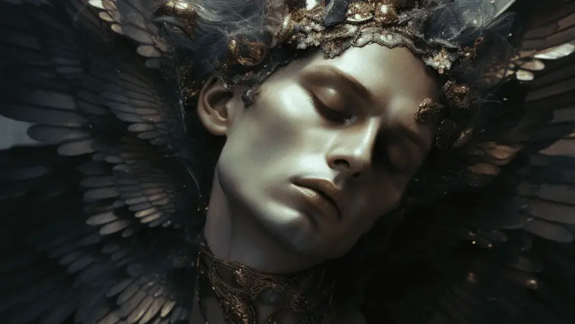 Représentation de Hypnos, divinité de la mythologie grecque - AI