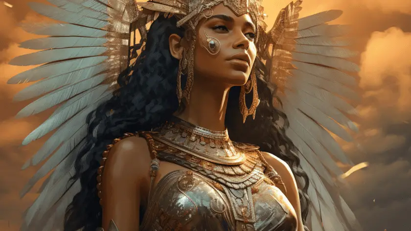 Représentation de Nekhbet, divinité de la mythologie égyptienne - AI generated