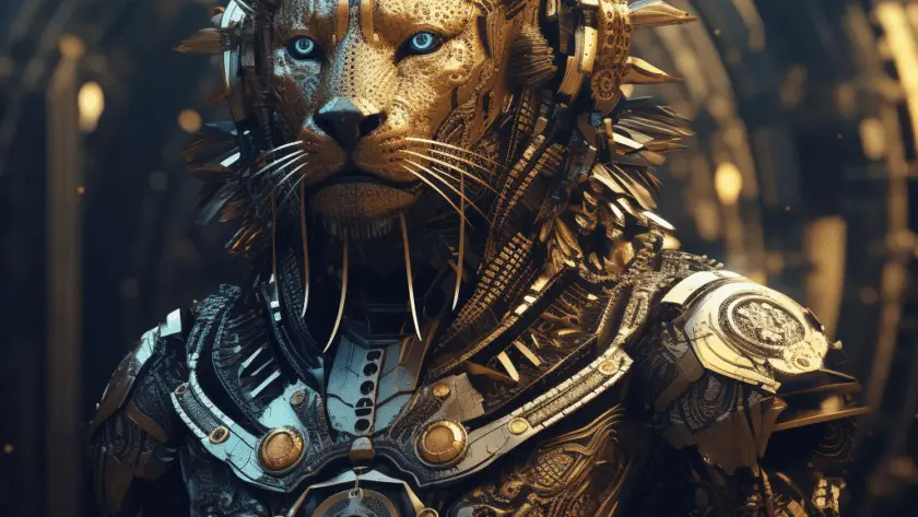 Représentation d'Apédémak, dieu de la mythologie égyptienne - AI generated