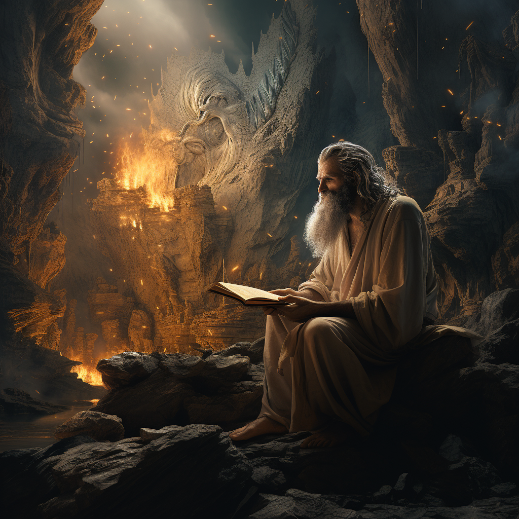 Représentation de Dagan, dieu de la mythologie mésopotamienne - AI generated