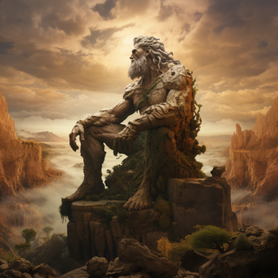 Représentation d'Enkimdu, dieu de la mythologie mésopotamienne - AI generated