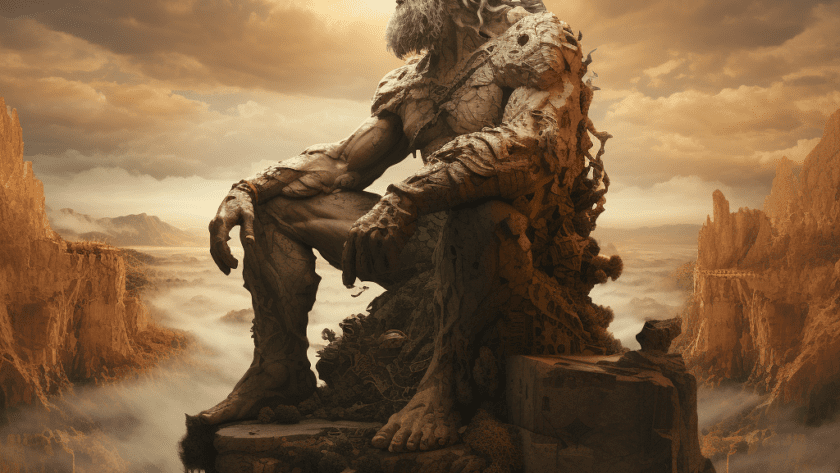 Représentation d'Enkimdu, dieu de la mythologie mésopotamienne - AI generated