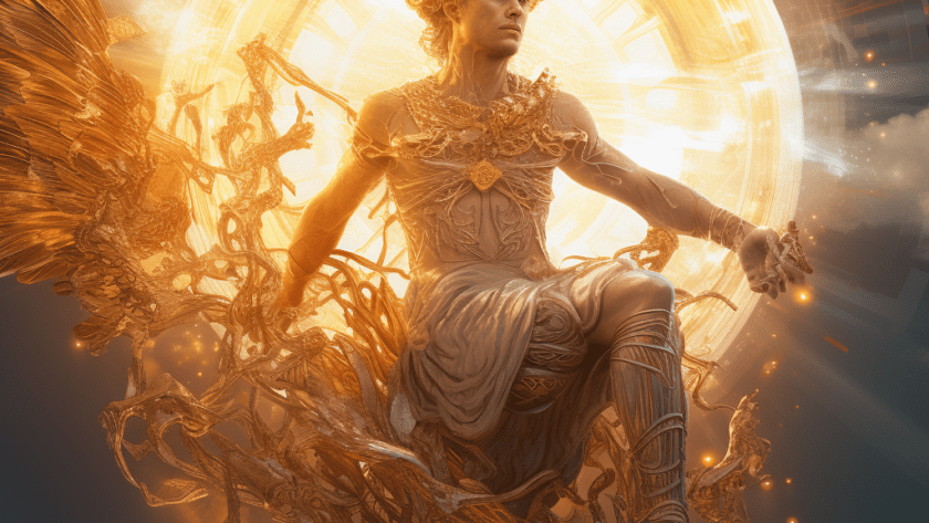Représentation d'Hypérion, dieu de la mythologie grecque - AI generated