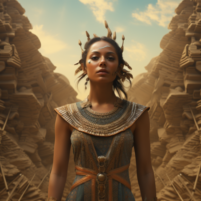 Représentation de Mamitu, déesse de la mythologie mésopotamienne - AI generated