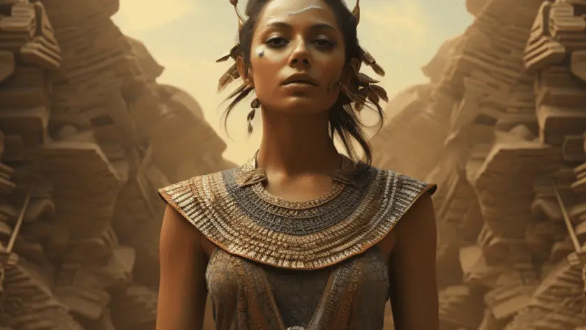 Représentation de Mamitu, déesse de la mythologie mésopotamienne - AI generated