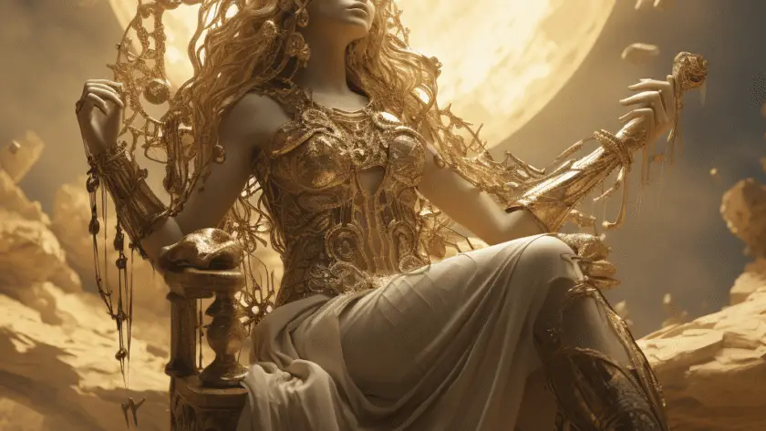 Représentation d'Ananké, divinité de la mythologie grecque - AI generated