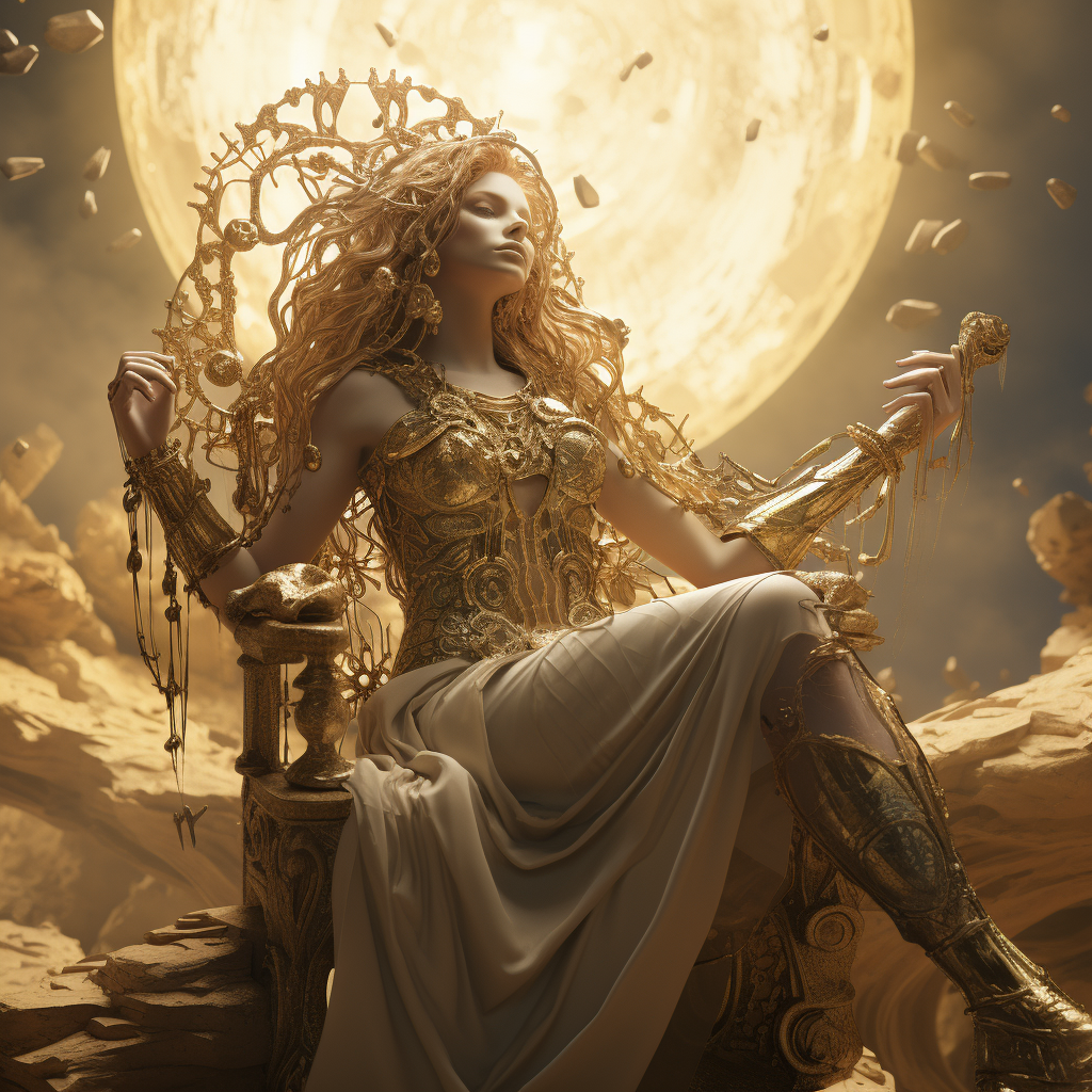 Représentation d'Ananké, divinité de la mythologie grecque - AI generated