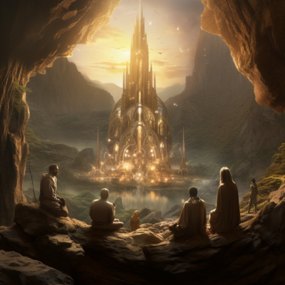 Représentation des Apkallu, divinités de la mythologie mésopotamienne - AI generated