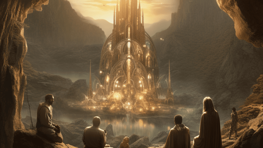 Représentation des Apkallu, divinités de la mythologie mésopotamienne - AI generated