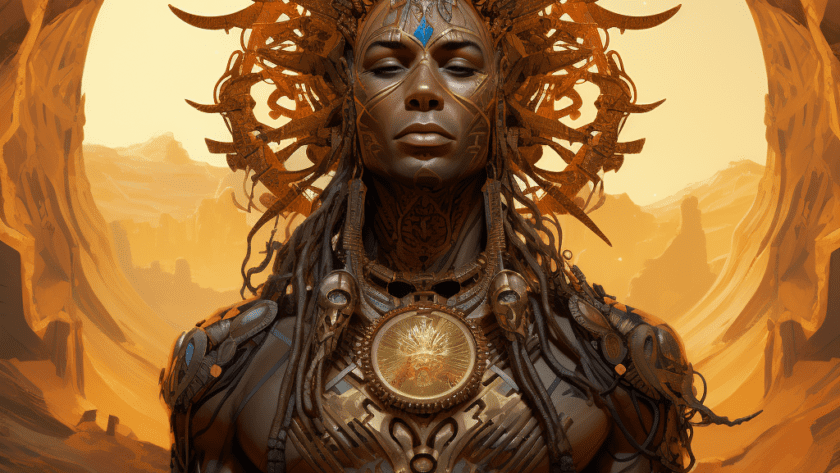 Représentation d'Ash, divinité de la mythologie égyptienne - AI generated