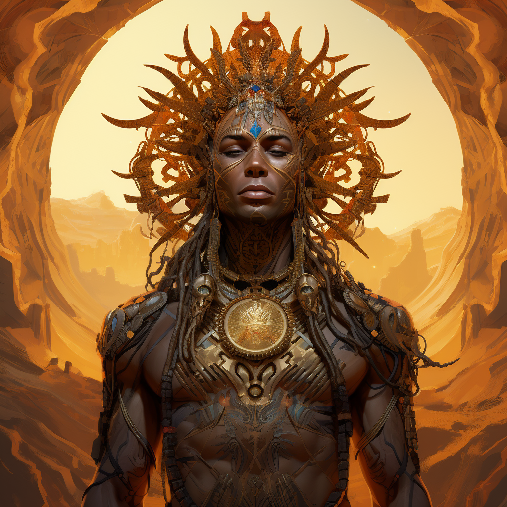 Représentation d'Ash, divinité de la mythologie égyptienne - AI generated