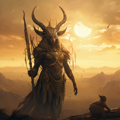 Représentation d'Assur, divinité de la mythologie mésopotamienne - AI generated