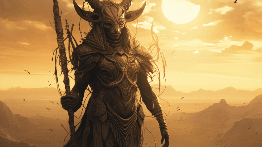 Représentation d'Assur, divinité de la mythologie mésopotamienne - AI generated