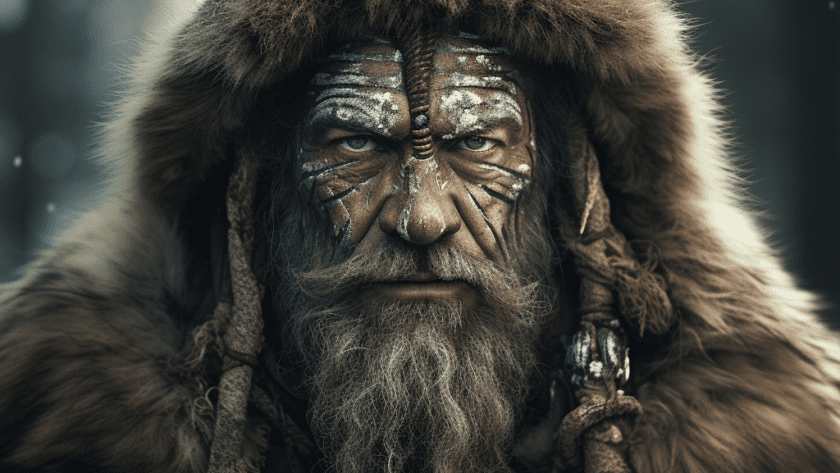 Représentation de Hildólf, divinité de la mythologie nordique - AI generated