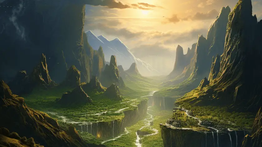 Représentation de Vanaheim, mythologie nordique - AI generated