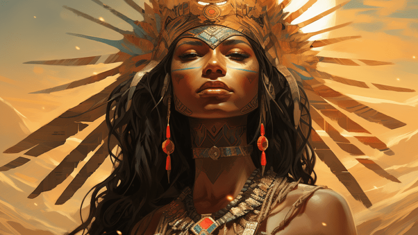 Représentation de Imentet, divinité de la mythologie égyptienne - AI generated
