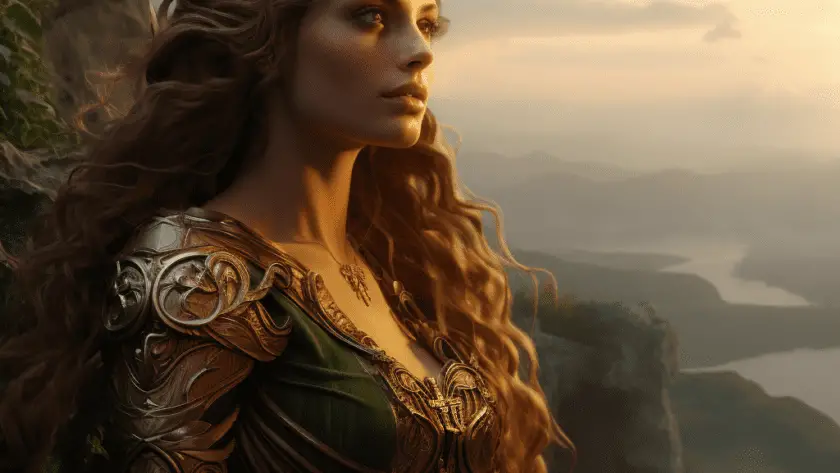 Représentation de Jörd, divinité de la mythologie nordique - AI generated