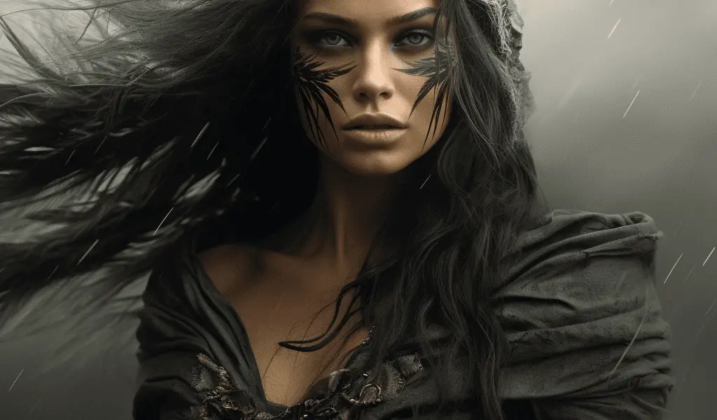 Représentation de Morrigan, divinité de la mythologie celtique - AI generated
