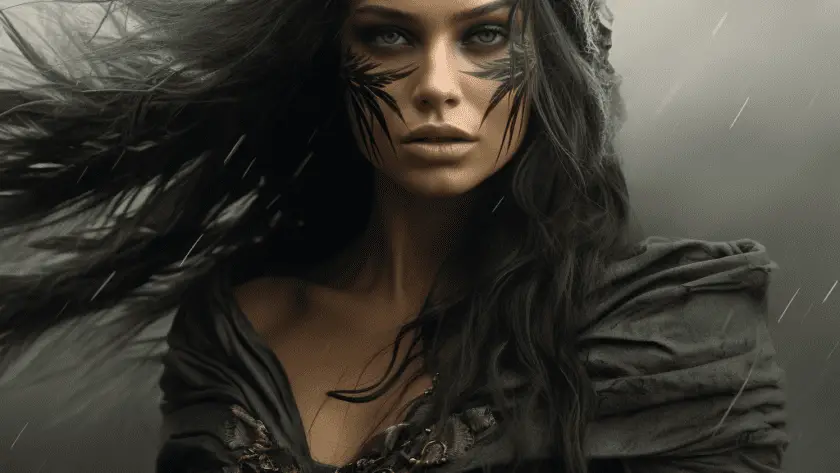 Représentation de Morrigan, divinité de la mythologie celtique - AI generated