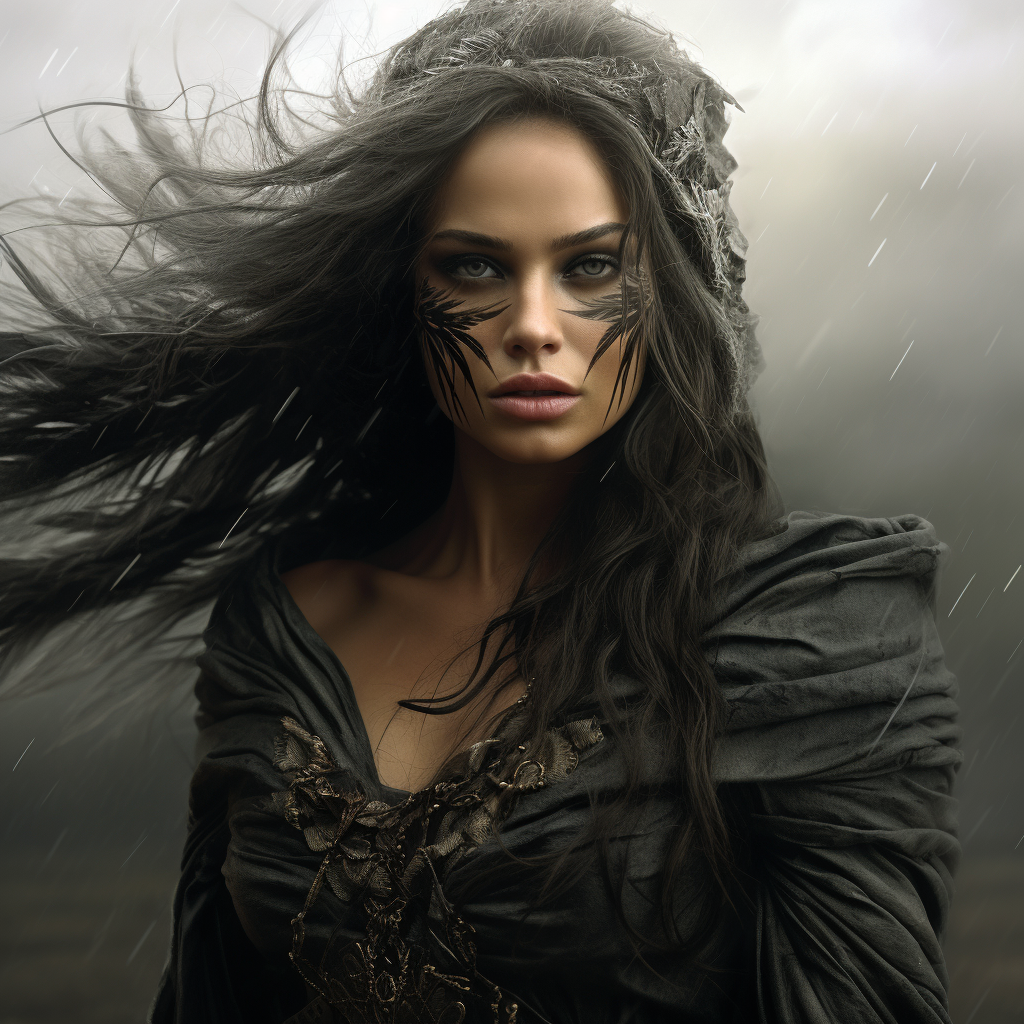 Représentation de Morrigan, divinité de la mythologie celtique - AI generated