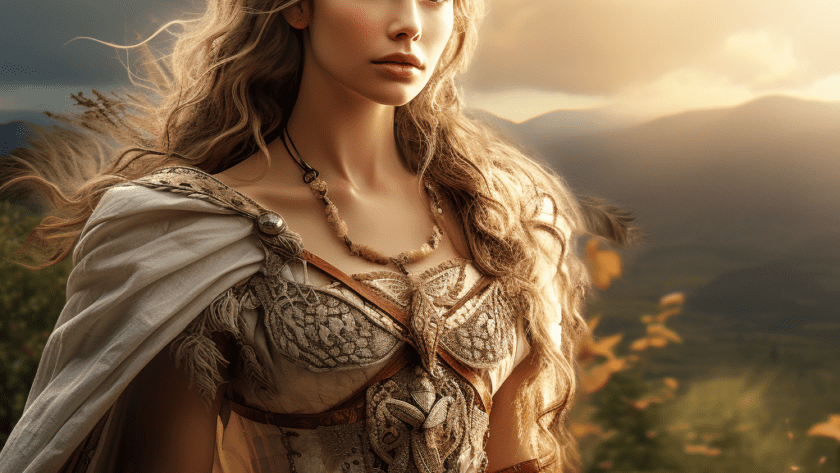 Représentation de Sif, divinité de la mythologie nordique - AI generated